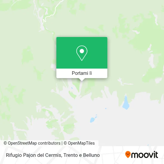 Mappa Rifugio Pajon del Cermis