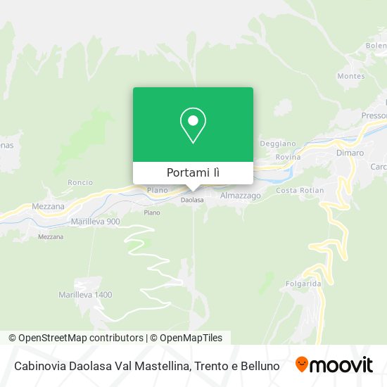 Mappa Cabinovia Daolasa Val Mastellina