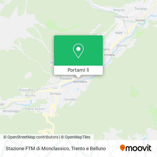 Mappa Stazione FTM di Monclassico