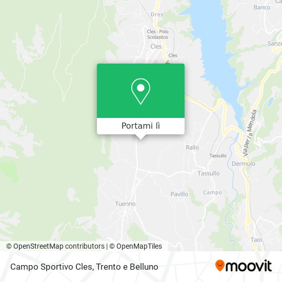Mappa Campo Sportivo Cles