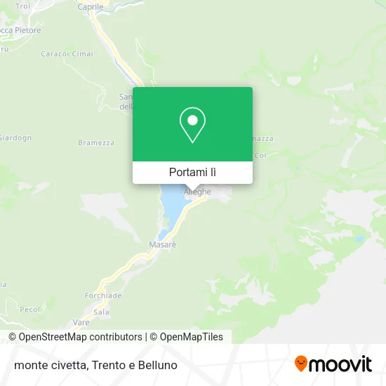 Mappa monte civetta