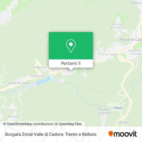 Mappa Borgata Zoval-Valle di Cadore