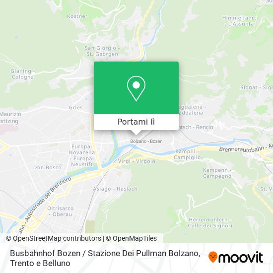 Mappa Busbahnhof Bozen / Stazione Dei Pullman Bolzano