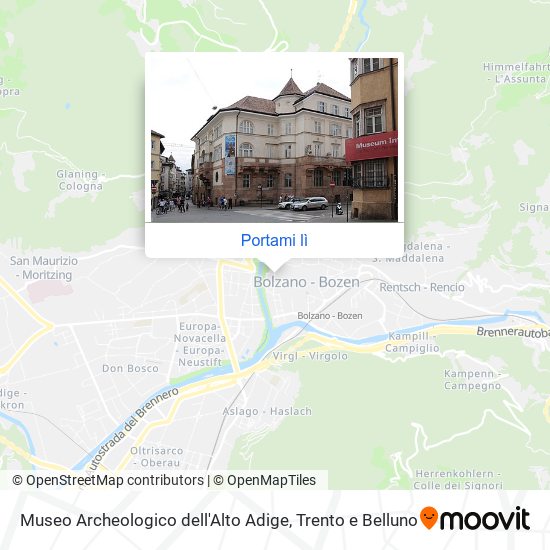 Mappa Museo Archeologico dell'Alto Adige