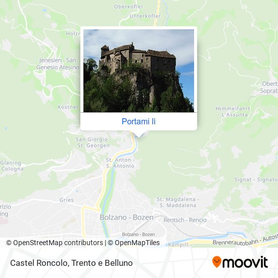 Mappa Castel Roncolo