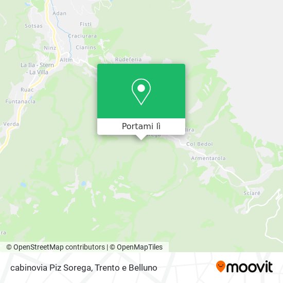 Mappa cabinovia Piz Sorega