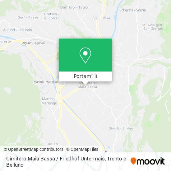Mappa Cimitero Maia Bassa / Friedhof Untermais