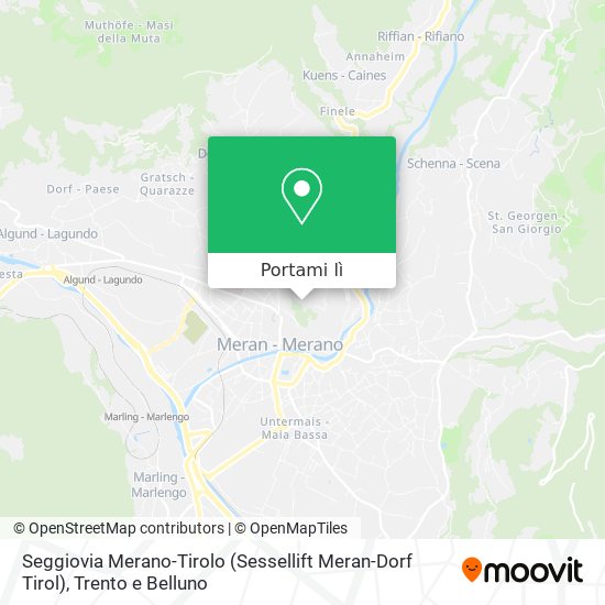 Mappa Seggiovia Merano-Tirolo (Sessellift Meran-Dorf Tirol)