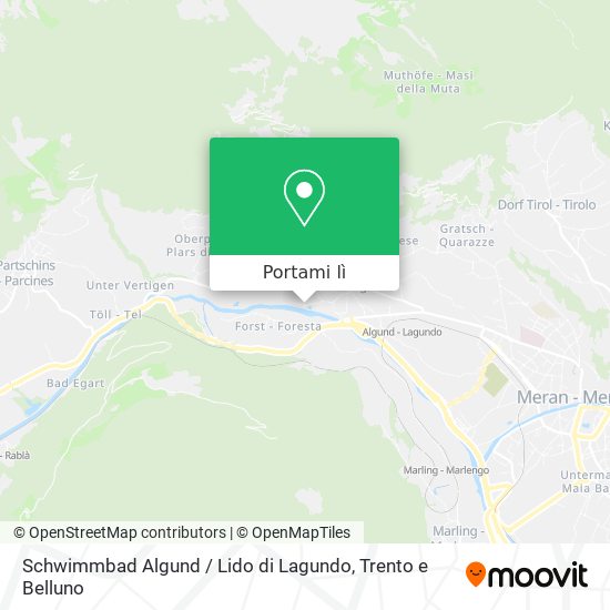 Mappa Schwimmbad Algund / Lido di Lagundo