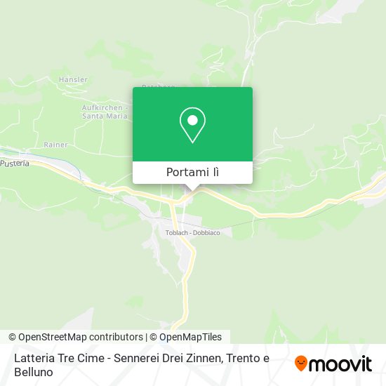 Mappa Latteria Tre Cime - Sennerei Drei Zinnen