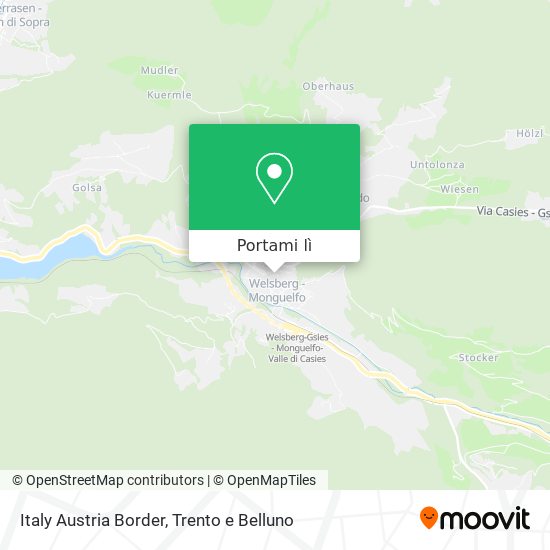 Mappa Italy Austria Border