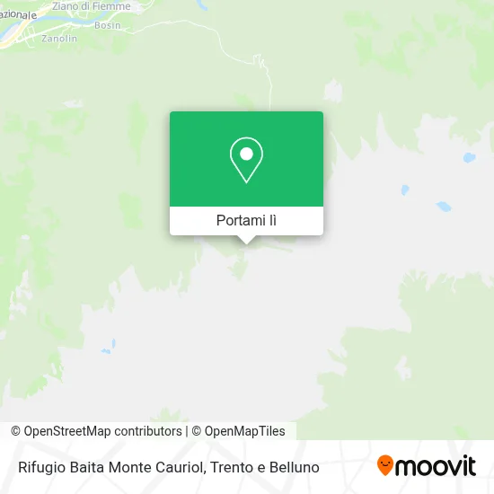 Mappa Rifugio Baita Monte Cauriol