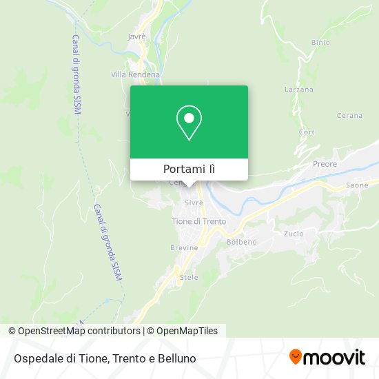 Mappa Ospedale di Tione