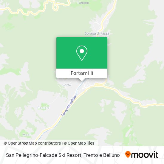 Mappa San Pellegrino-Falcade Ski Resort