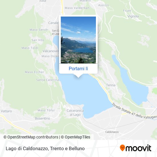 Mappa Lago di Caldonazzo