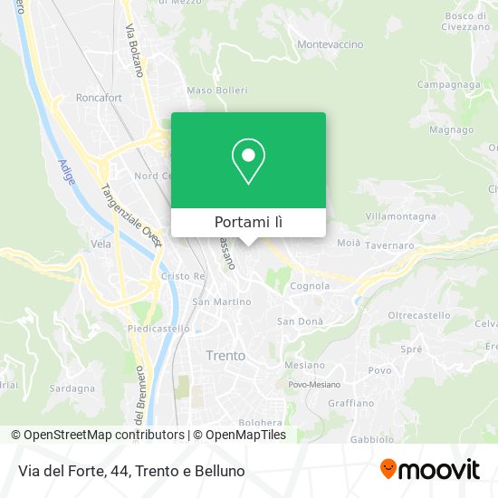 Mappa Via del Forte, 44