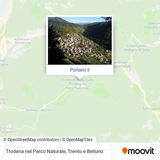 Mappa Trodena nel Parco Naturale
