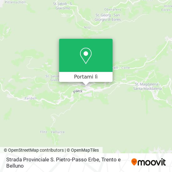 Mappa Strada Provinciale S. Pietro-Passo Erbe