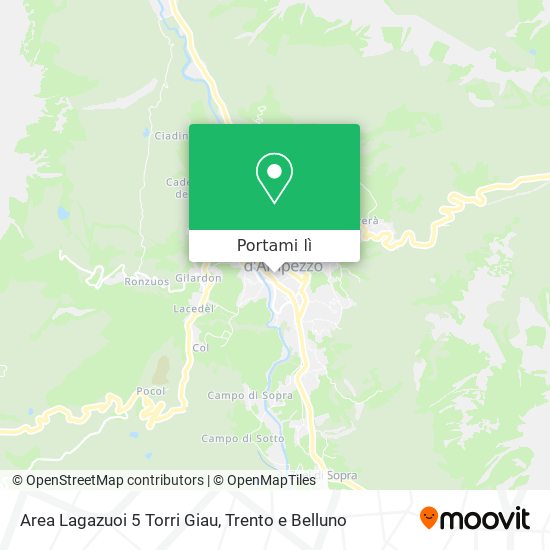 Mappa Area Lagazuoi 5 Torri Giau