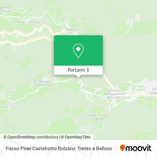 Mappa Passo Pinei Castelrotto Bolzano