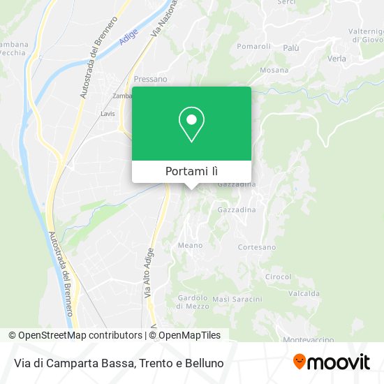 Mappa Via di Camparta Bassa