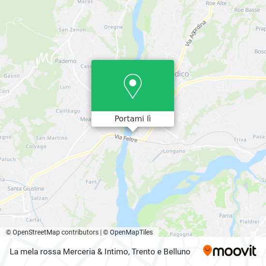 Mappa La mela rossa Merceria & Intimo