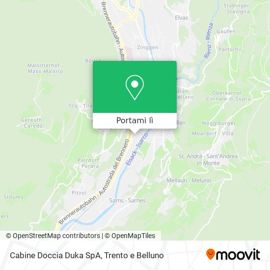 Mappa Cabine Doccia Duka SpA