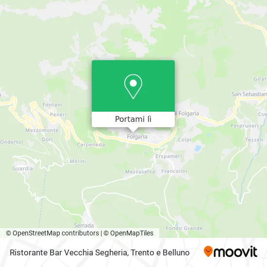 Mappa Ristorante Bar Vecchia Segheria