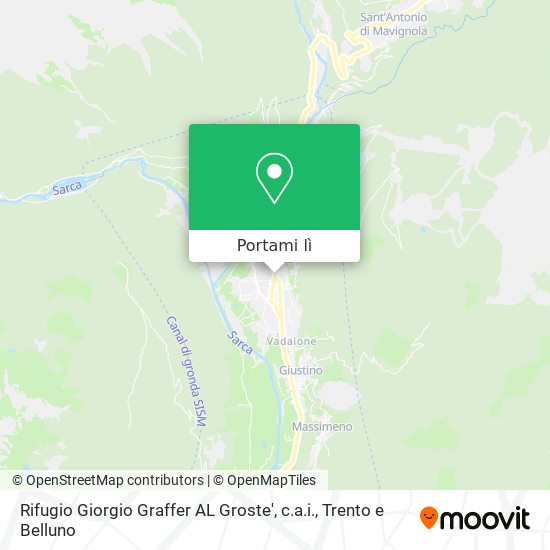 Mappa Rifugio Giorgio Graffer AL Groste', c.a.i.