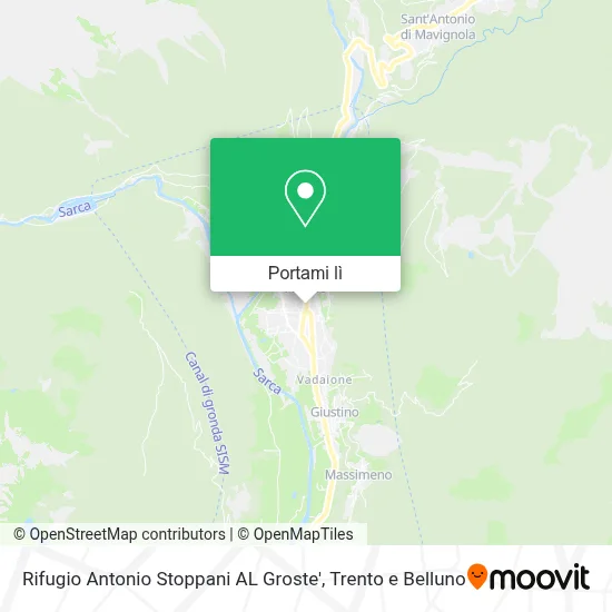 Mappa Rifugio Antonio Stoppani AL Groste'