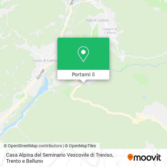 Mappa Casa Alpina del Seminario Vescovile di Treviso