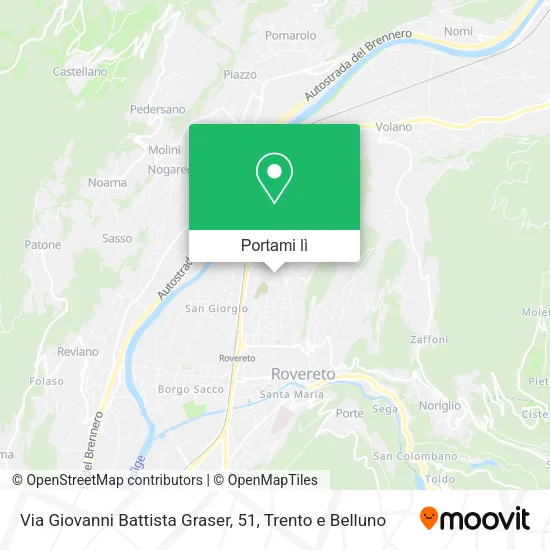 Mappa Via Giovanni Battista Graser, 51