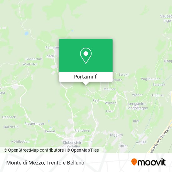Mappa Monte di Mezzo