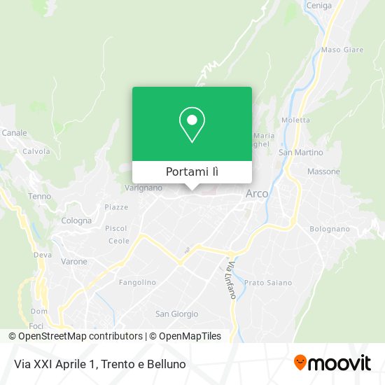 Mappa Via XXI Aprile 1