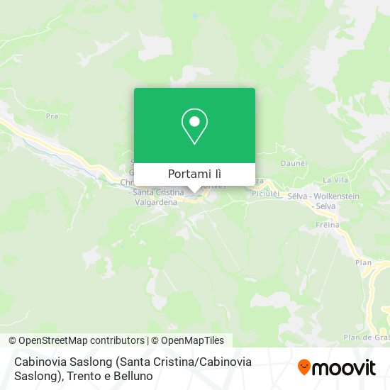 Mappa Cabinovia Saslong (Santa Cristina / Cabinovia Saslong)