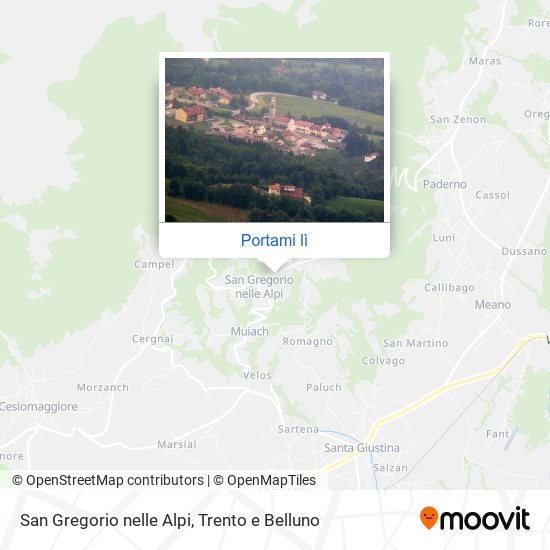 Mappa San Gregorio nelle Alpi