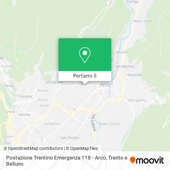 Mappa Postazione Trentino Emergenza 118 - Arco