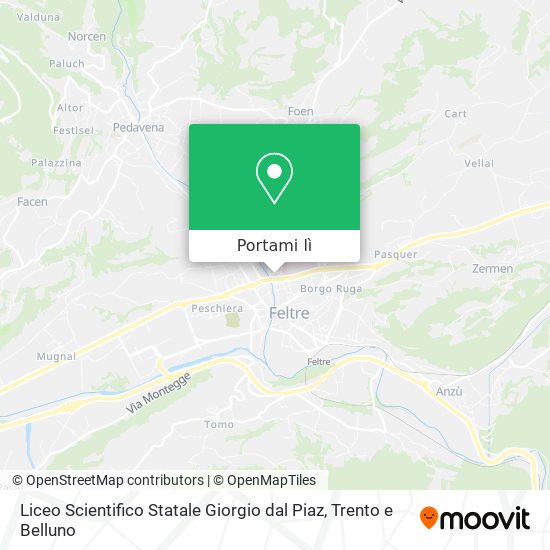 Mappa Liceo Scientifico Statale Giorgio dal Piaz