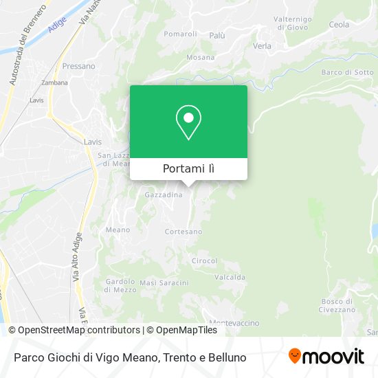 Mappa Parco Giochi di Vigo Meano