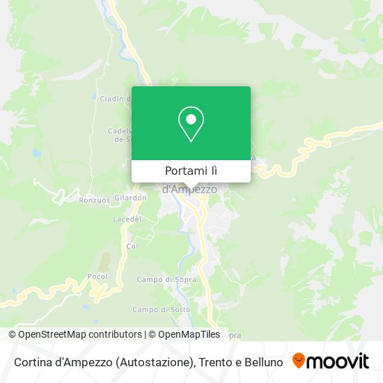 Mappa Cortina d'Ampezzo (Autostazione)