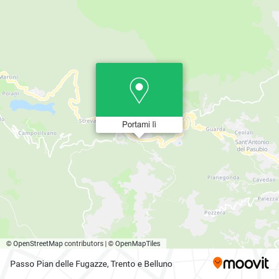 Mappa Passo Pian delle Fugazze