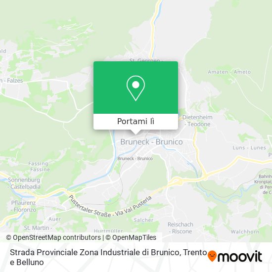 Mappa Strada Provinciale Zona Industriale di Brunico