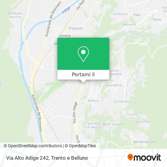 Mappa Via Alto Adige 242