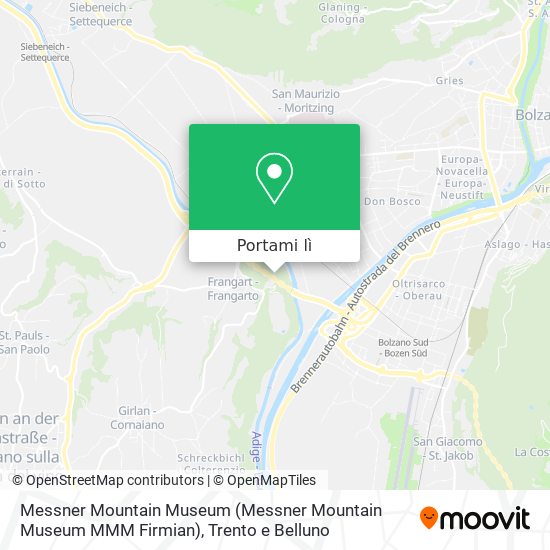 Mappa Messner Mountain Museum (Messner Mountain Museum MMM Firmian)