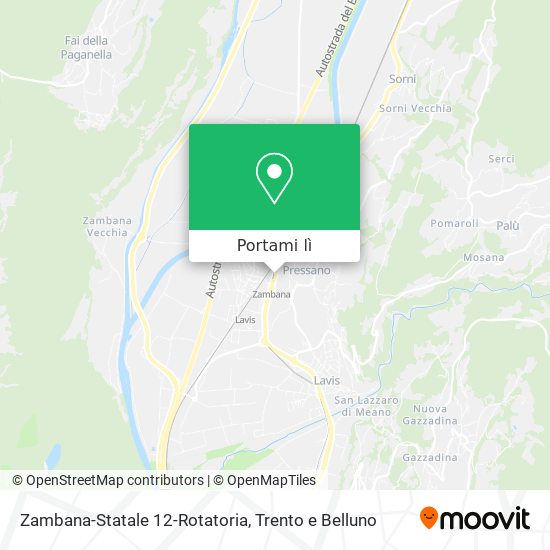 Mappa Zambana-Statale 12-Rotatoria