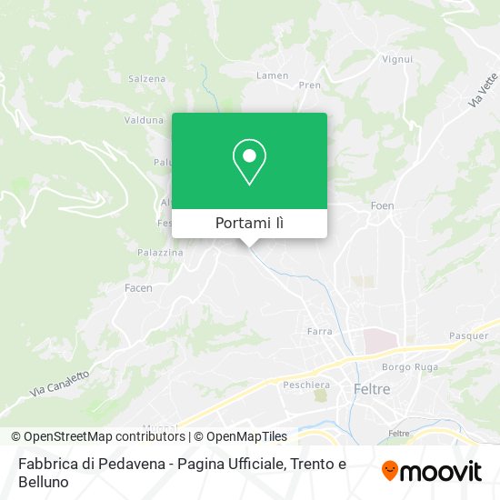 Mappa Fabbrica di Pedavena - Pagina Ufficiale