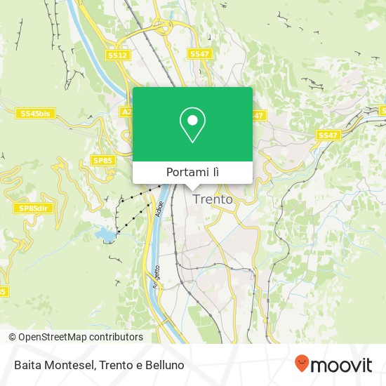 Mappa Baita Montesel, Piazza del Duomo 38122 Trento