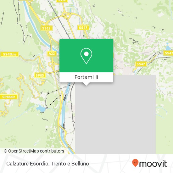 Mappa Calzature Esordio, Via San Pietro, 55 38122 Trento