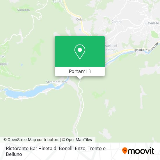 Mappa Ristorante Bar Pineta di Bonelli Enzo