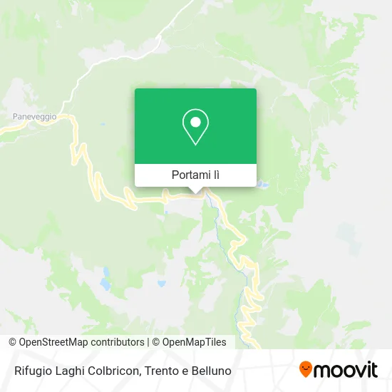 Mappa Rifugio Laghi Colbricon